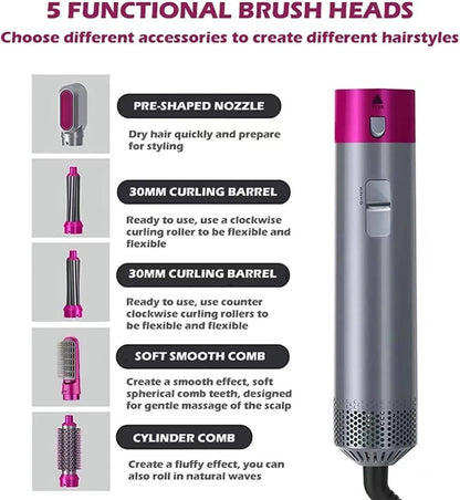 5 In 1 Hot Air Hair Styler (Salon at home)
